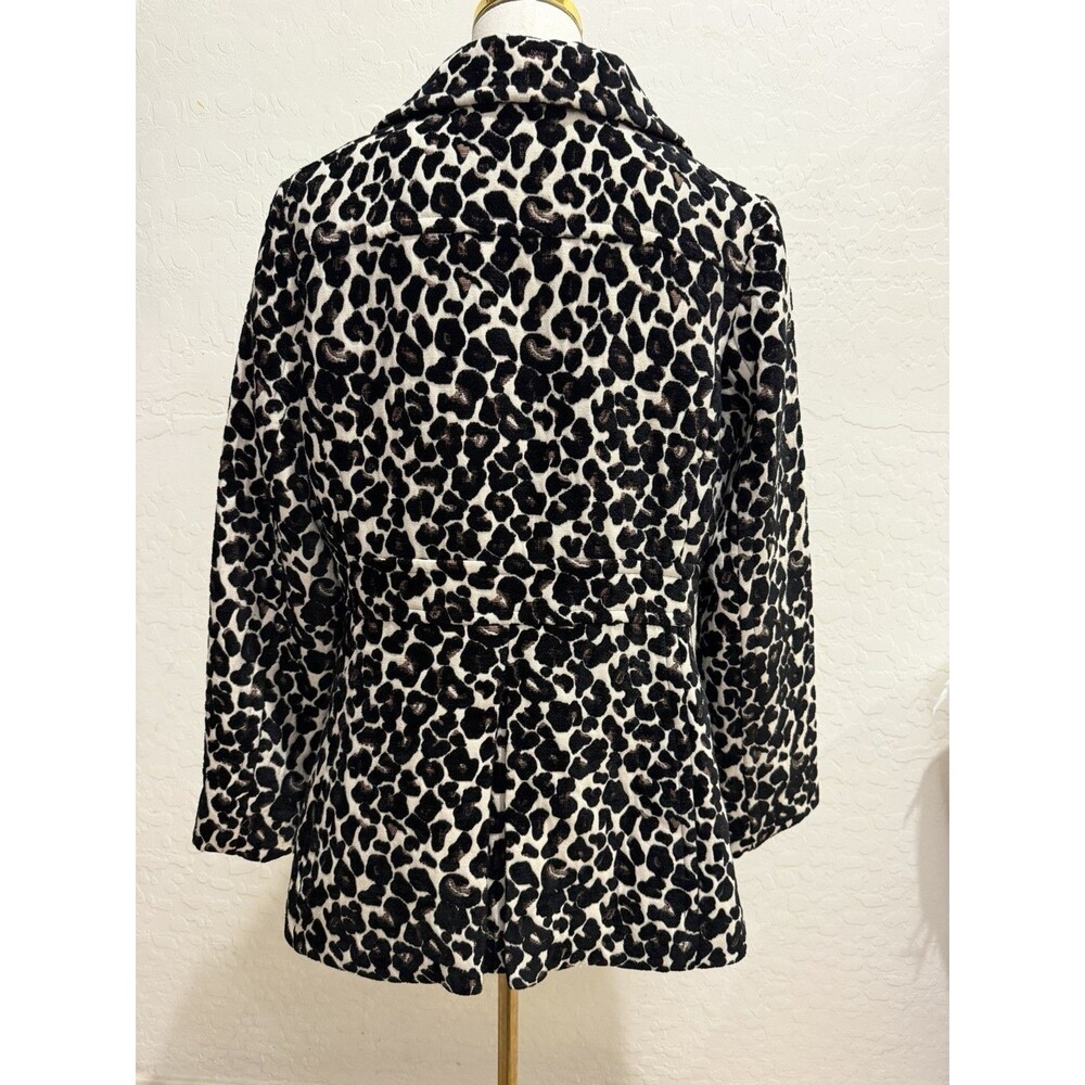Apt. 9 Women’s Large Leopard Print Peacoat Double Breasted Animal Print Jacket